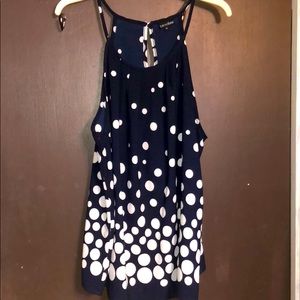 Navy/white sleeveless top 1XL